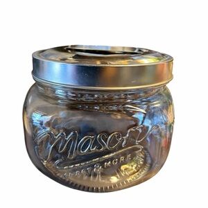56 ozMason Glass Jar with Silver Lid
